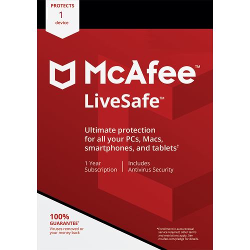 McAfee LiveSafe – 3-Year / 1 Device
